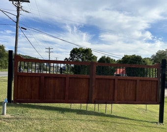 Steel Frame Gate with Cedar Facing