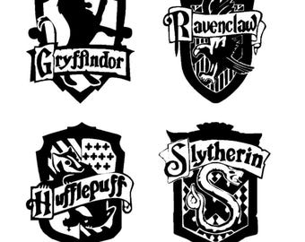 Calcomanía del escudo de Harry Potter, Gryffindor, Ravenclaw, Hufflepuff y Slytherin