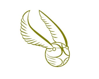 Calcomanía de pared de la Snitch dorada