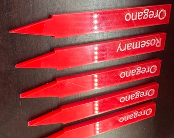 Etiquetas de plantas para jardín de semillas.