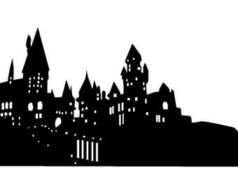 Calcomanía de pared de Hogwarts - Grande