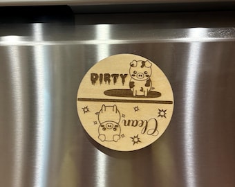 Clean Dirty Pig Dishwasher Magnet