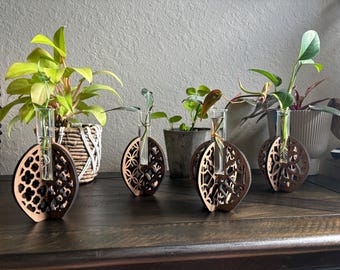 Table Top Plant Propagation, Propagation Test Tube Station, Leaf Propagation, Propagation Stand, Gift for Plant Lover, Decor Vase