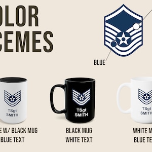 Personalized Air Force Mug: Custom Rank & Text, USAF Gift - Etsy