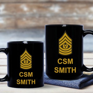 Personalized Army Mug: Custom Rank & Text, Military Gift - Etsy
