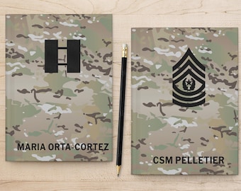 Personalized Army OCP Camo Notebook: Military Veteran Gift
