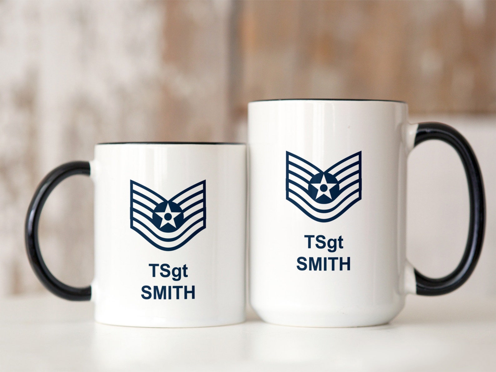 Personalized Air Force Mug: Custom Rank & Text, USAF Gift - Etsy