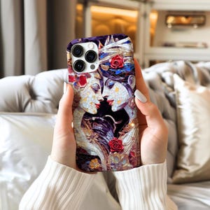 Sapphic Mosaic iPhone Case, Artistic Lesbian Phone Case, LGBTQ Pride, WLW, (available for latest the iPhone and Galaxy models)
