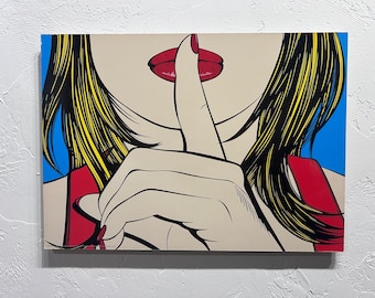 Vintage 1999 Sssshhh door Deborah Azzopardi voor IKEA Pop Art Print