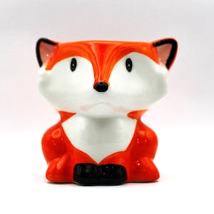 Cute Fox Planter Pot- Animal Collection - Hold Indoor Plants, Succulents, Air Plants, Pens and Pencils. Ceramic Glazed