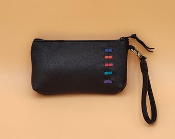 Handgefertigte Lederarmband - Kleine Echtleder Tasche, Geschenk für Sie