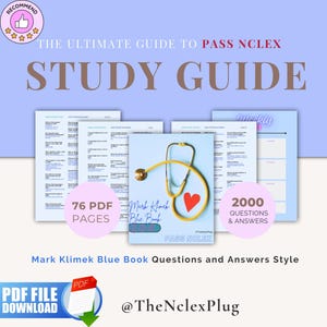 Mark Klimek niebieska książka |NCLEX Notes | Kompleksowy przewodnik do nauki pielęgniarstwa dla nclex Prep | styl pytań i odpowiedzi