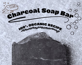 Charcoal Soap Bar Beginner, Natural Soap Making Beginner, Recipe, Charcoal Soap, Soap, Soap Recipe, Beginner Soap, Printable, E-Book, 2024