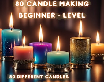 80 Homemade Natural Candle Making, Natural Candle Recipe, Beginner Candle Recipe, Candle Recipe, Handmade Candle Making, Natural Candle