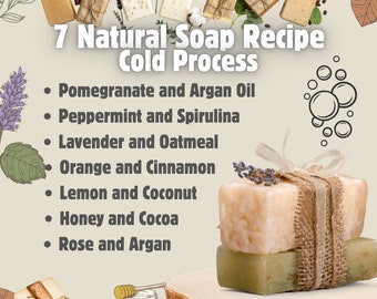 Receta de jabón natural en frío: Elaboración casera de jabón (libro electrónico imprimible)