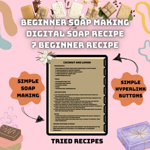Digital Beginner Soap Recipe, Beginner Soap Making, Homemade Soap, Soap, Soap Recipe, Soap Making, Bar Soap, Organic Soap Recipe, Digital