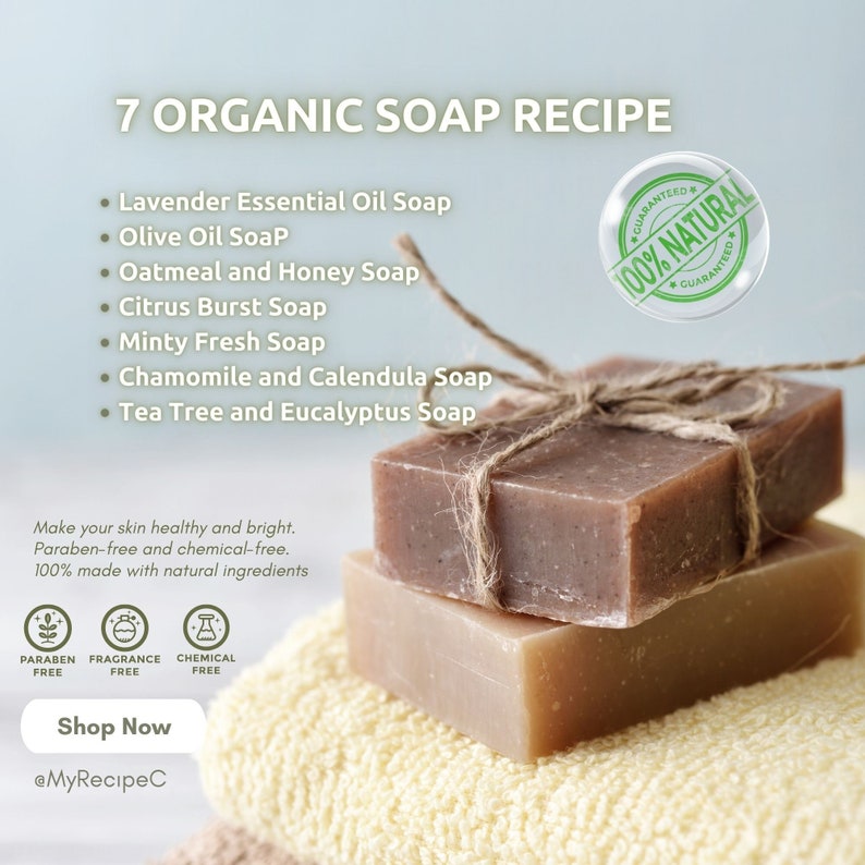 Homemade Natural Soap Recipe, Natural Soap Making, Organic Soap, Beginner Recipe, Soap Recipe, Soap, Recipe, E-Book, Printable, Digital,2024 zdjęcie 1