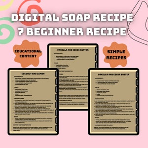 Digital Beginner Soap Recipe, Beginner Soap Making, Homemade Soap, Soap, Soap Recipe, Soap Making, Bar Soap, Organic Soap Recipe, Digital zdjęcie 3