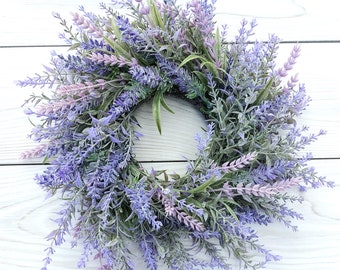 Mini Lavender Wreath, Small French Lavender Wreath, Kitchen Cabinets Wreath, Cottage Decor, Modern Farmhouse Small Wreath, Mother's Day Gift