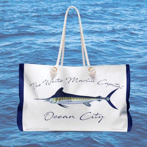 White Marlin Ocean City Weekender Bag Perfekt für den Strand und Ihr Fischerboot