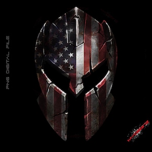 Distressed American Flag Spartan Helmet PNG, DTF Design (Digital Download)