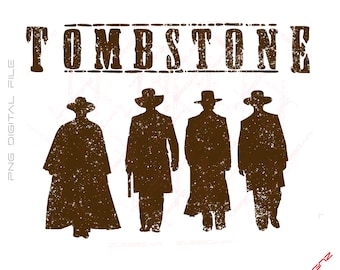 Tombstone, Wyatt Earp, Doc Holiday, Morgan Earp, Virgil Earp, Cowboy, Western Image Design, Ready to download png.