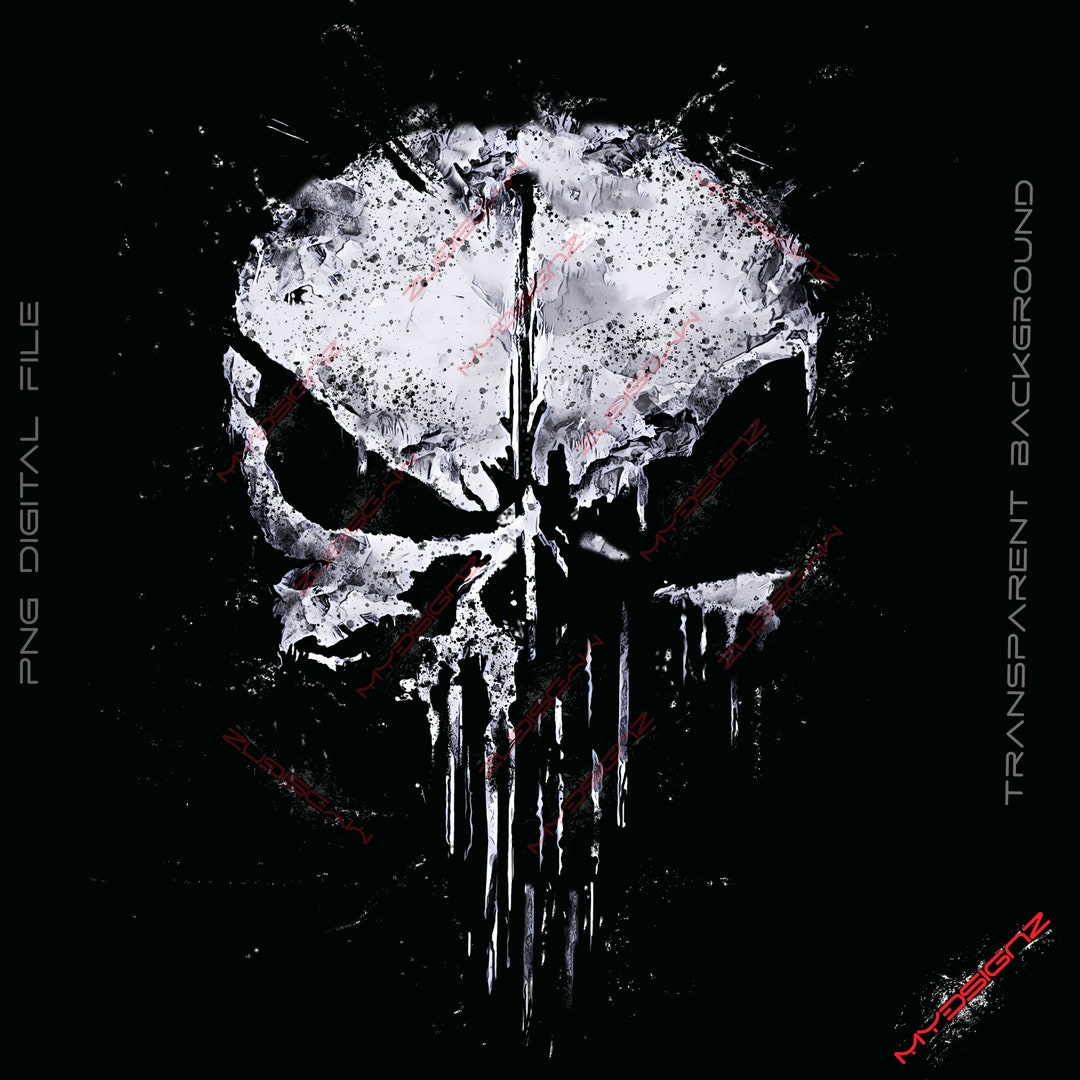 Punisher Skull PNG, Transparent Background (digital Download) - Etsy