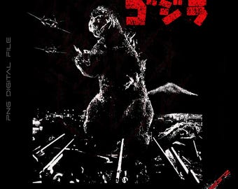 Imagen PNG de Godzilla, diseño Kaiju (descarga digital)