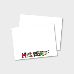 Briefpapier leraar briefkaart gepersonaliseerde schoolalfabet | Twee opties: A2-formaat of gevouwen