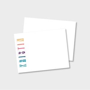 Papelaria personalizada com nome colorido | Duas opções: A2 plano ou dobrado