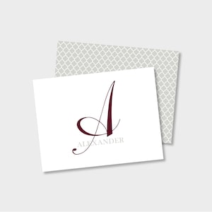 Anfangsfamilie personalisierte Grußkarte / Danke / Stationär | Set aus 12 A2 Klappkarten