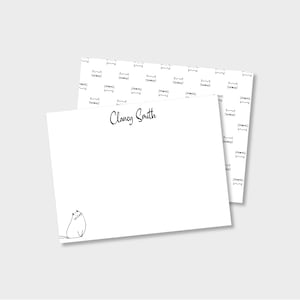 Katzenliebhaber personalisierte Notecard / Danke / Stationär | Zwei Optionen: A2 flach oder gefaltet