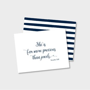 Proverbs 31 Religious Note Card Stationery | Set of 12 Folded A2 Cards | 6 Different Verses
