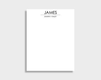 Minimalist Family Personalized Notepad | Lined or Blank | 4.25 x 5.5 size | 50 Sheet