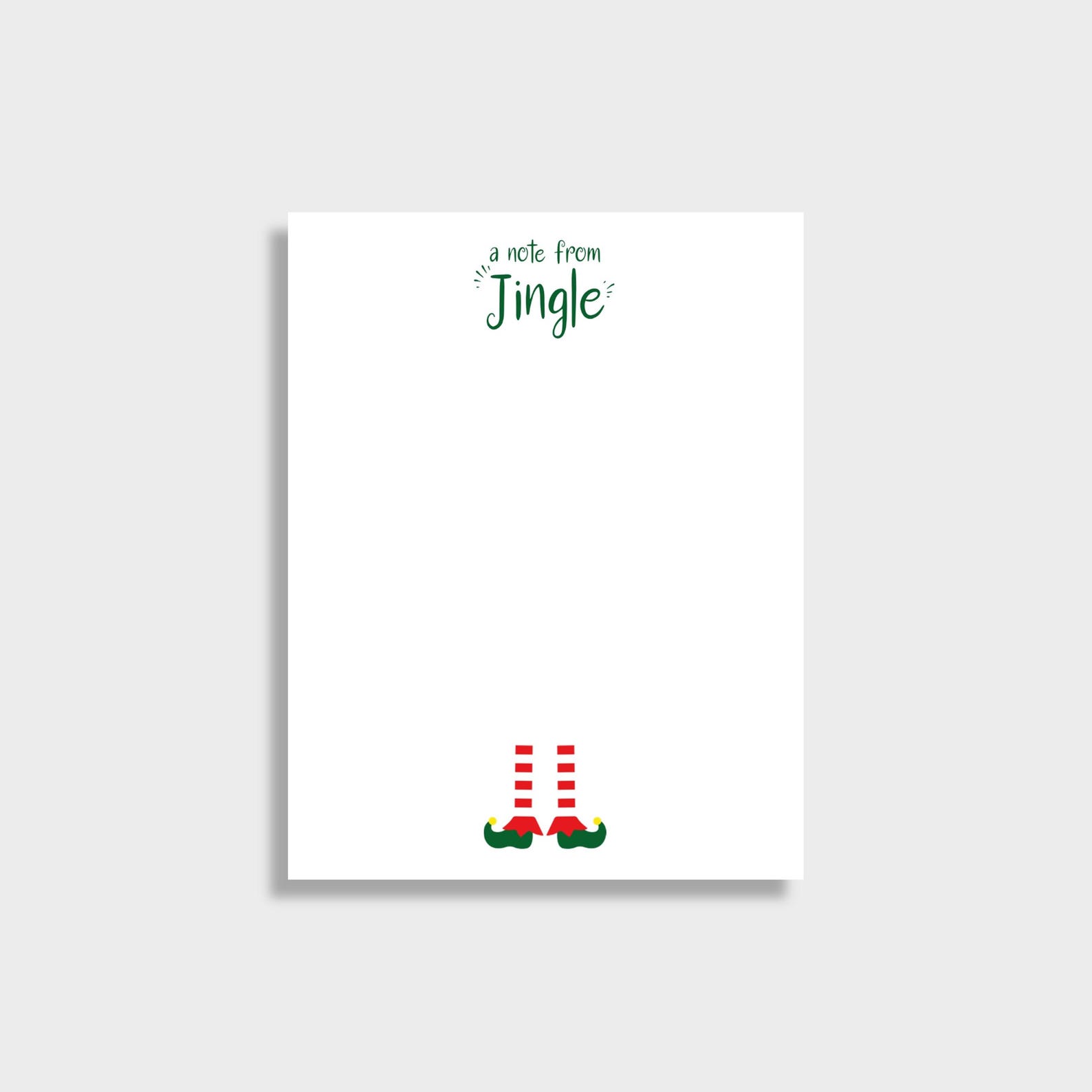 Note From Christmas Elf - Personalized With Elf Name | Lined or Blank ...