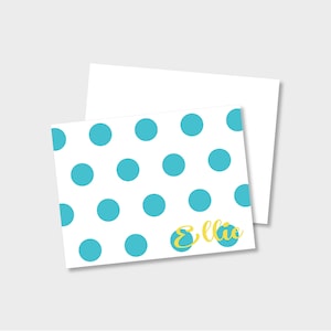 Biglietto di auguri personalizzato a pois/Ringraziamento/Cancelleria/Set di 12 biglietti piegati in formato A2