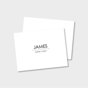 Minimalistische Familie Nachricht Karte/Danke/Briefpapier | Set aus 12 A2 Klappkarten