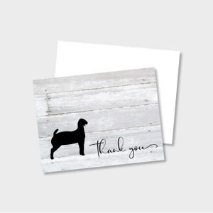 Livestock Show Goat Personalized Note Card/Thank You Stationery | Set of 4