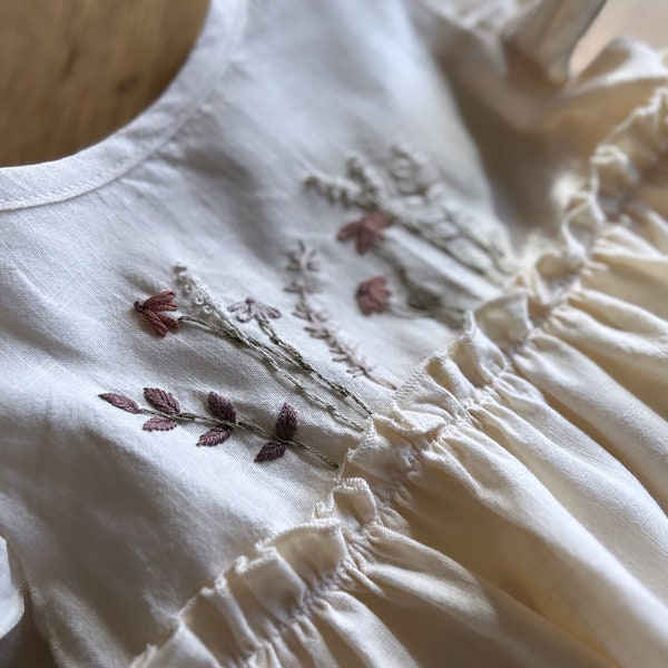 Little Girls Dress- Hand Embroidered