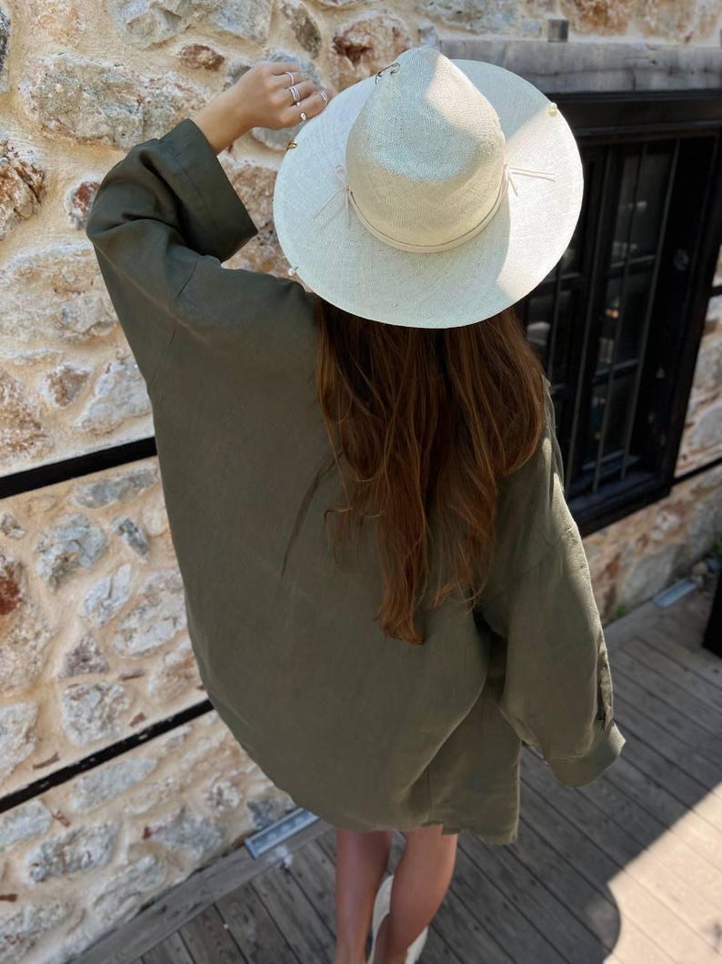 Comfy Linen-like Shirt & Shorts Two-Piece Set main image 1