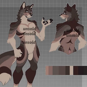 wolf canine reference furry adoptable fursona