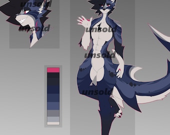 shark wolf dog fursona furry adoptable
