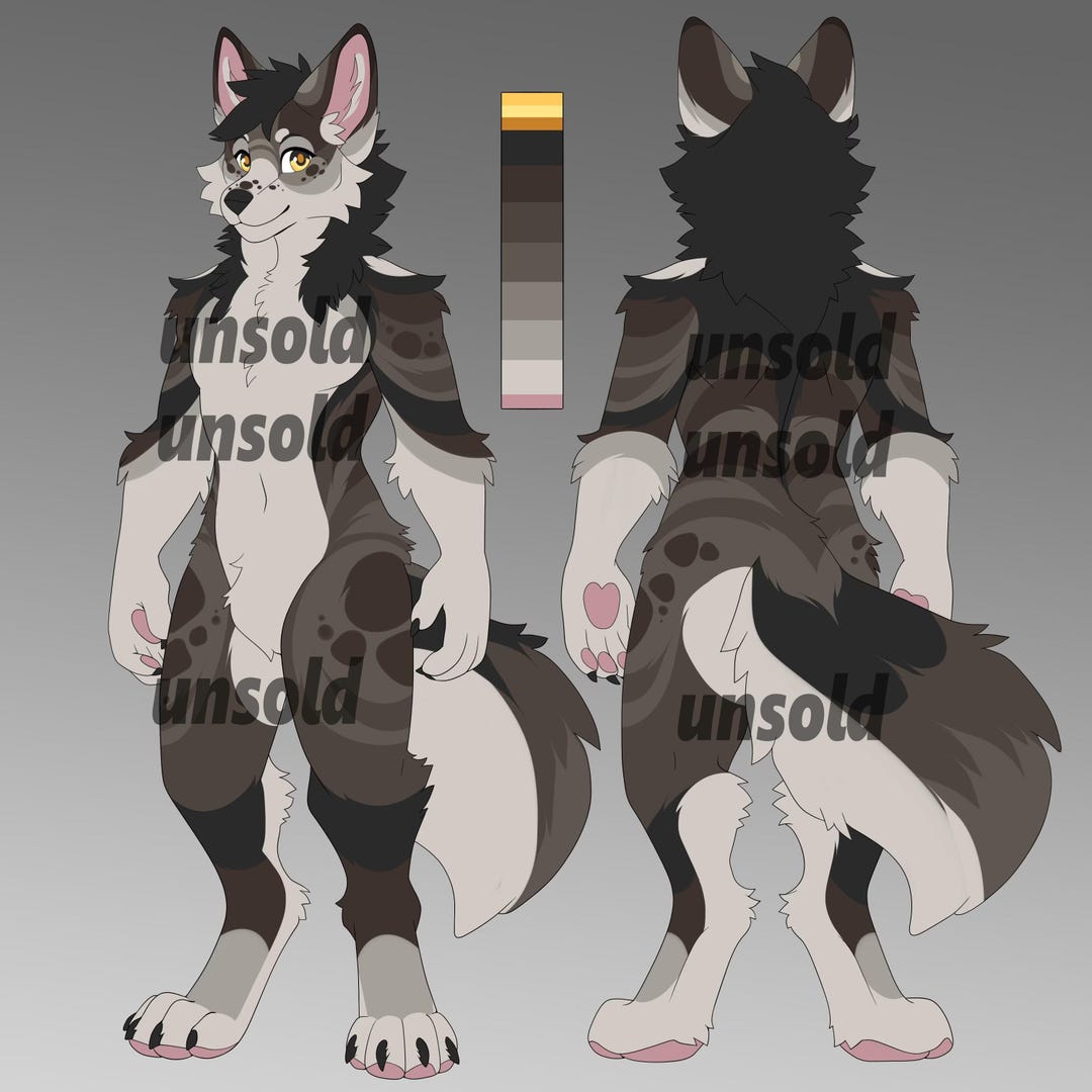 Full Reference Wolf Canine Furry Adoptable Fursona - Etsy