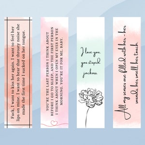 Off Campus Bookmark Quotes | Elle Kennedy | Hockey Romance Bookmark | The Deal | The Mistake | The Score | The Goal | Set of 4 Bookmarks