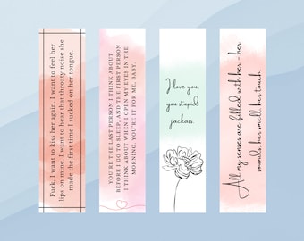 Off Campus Bookmark Quotes | Elle Kennedy | Hockey Romance Bookmark | The Deal | The Mistake | The Score | The Goal | Set of 4 Bookmarks
