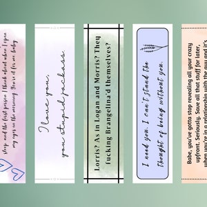The Mistake Bookmark Quotes | Off Campus Bookmarks | Elle Kennedy | Hockey Romance Bookmark | Set of 5 Digital Bookmarks | Booktok