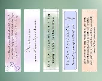 The Mistake Bookmark Quotes | Off Campus Bookmarks | Elle Kennedy | Hockey Romance Bookmark | Set of 5 Digital Bookmarks | Booktok