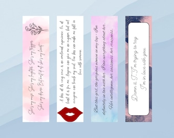 Briar U Bookmark Quotes | Elle Kennedy | Hockey Romance Bookmark | The Chase | The Risk | The Play | The Dare | Set of 4 Digital Bookmarks