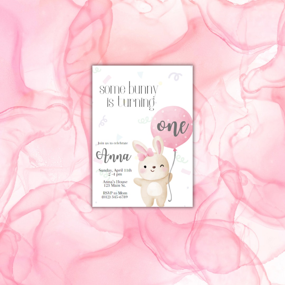 Some Bunny is Turning One, 1st Birthday - Etsy UK
