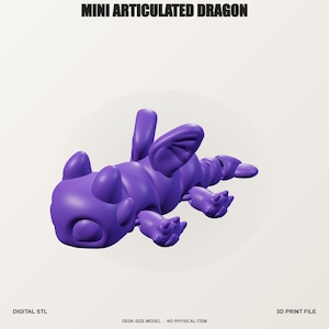 Mini-Drachen STL, artikulierbares Print-in-Place-Fidget
